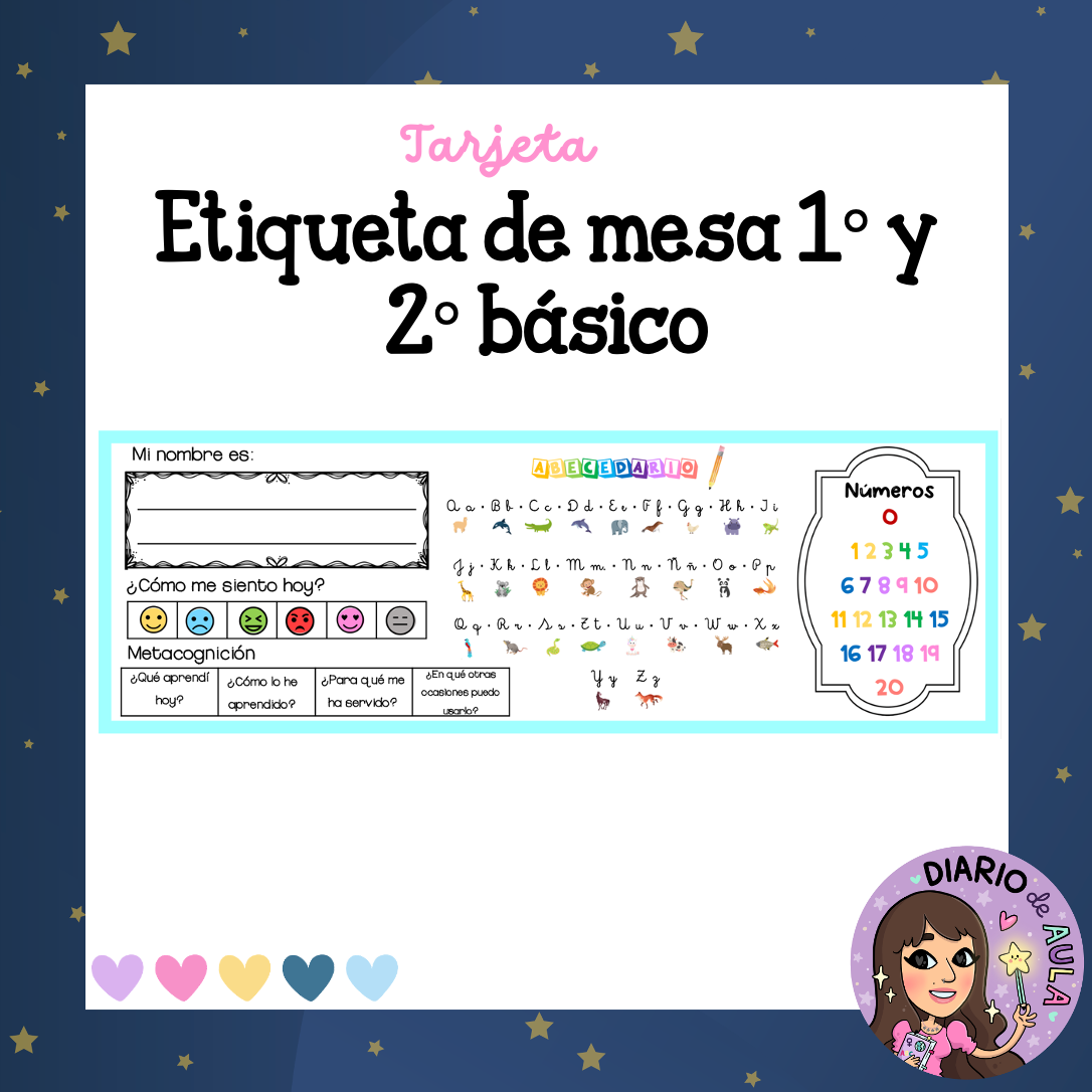 Etiqueta 1ro y 2do básico