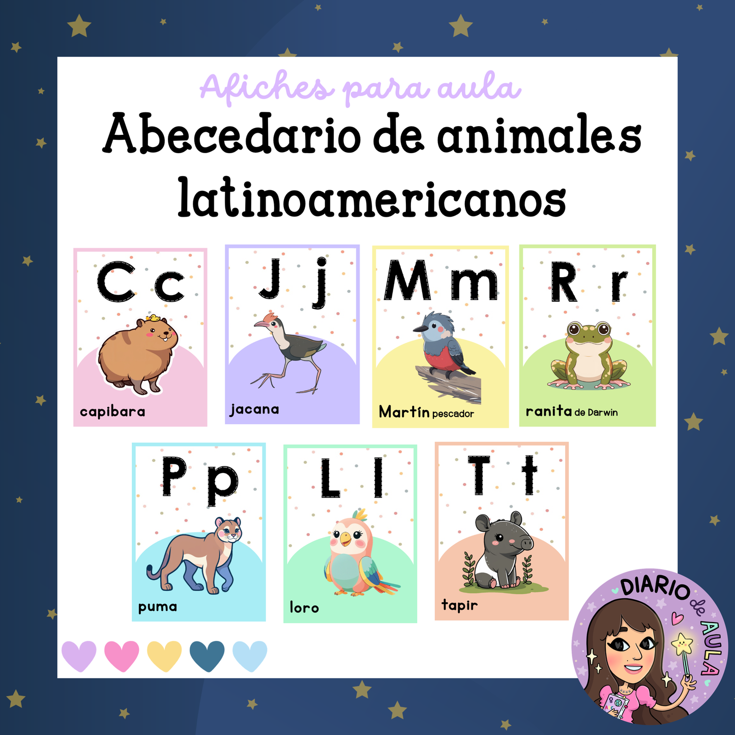 Abecedario de Animales Latinoamericanos - Kawaii