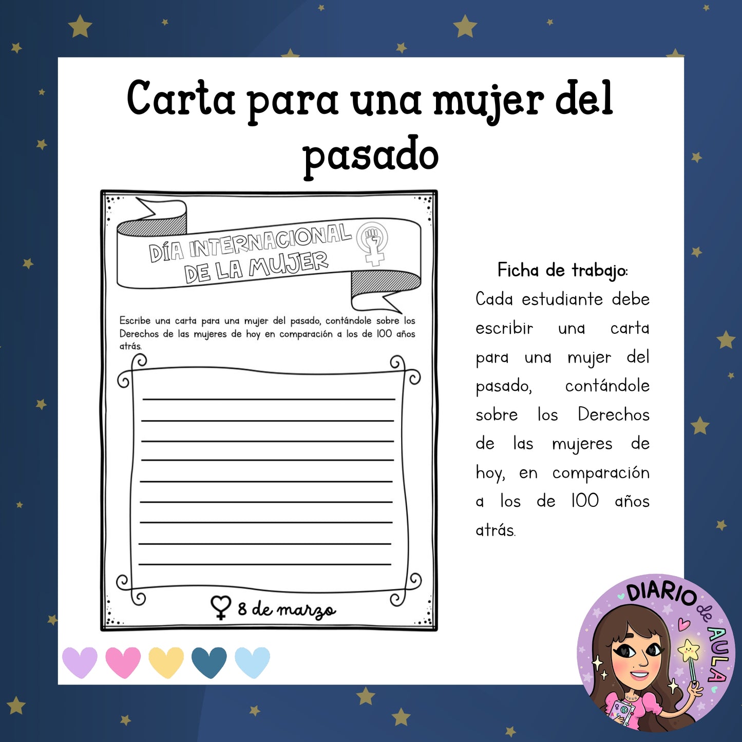 Ficha "Carta para una mujer del pasado" Día Internacional de la Mujer