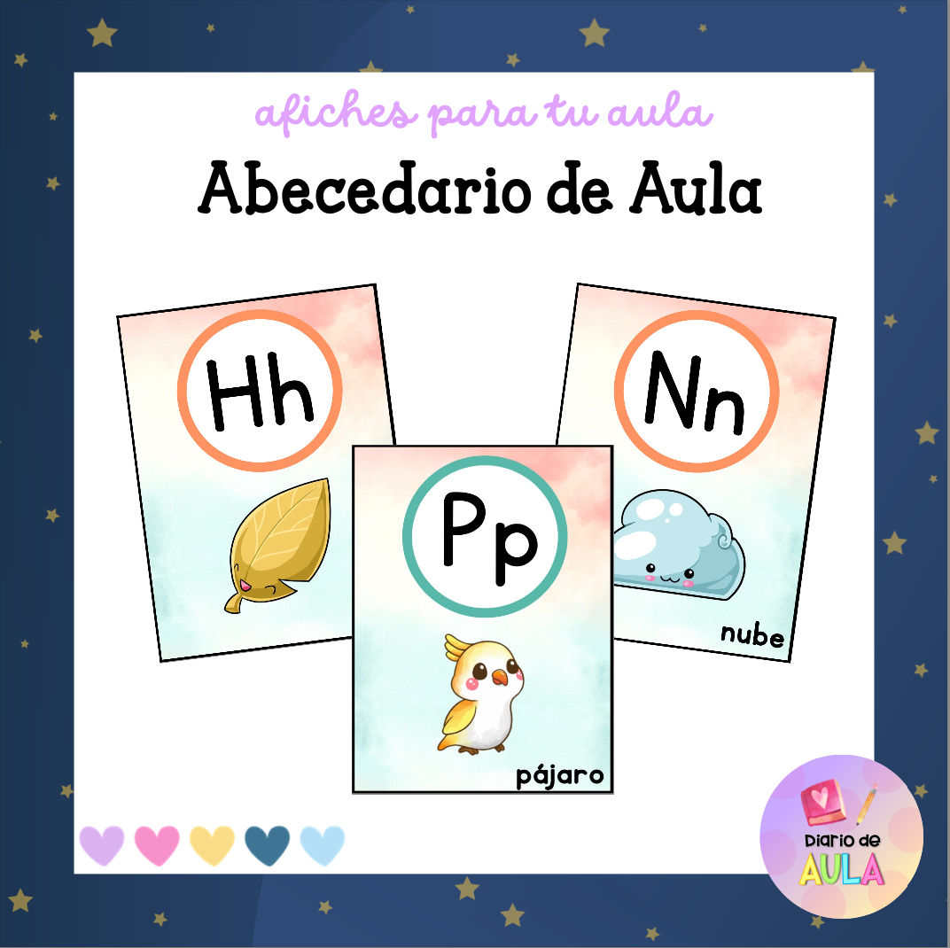 Abecedario de Aula - Kawaii