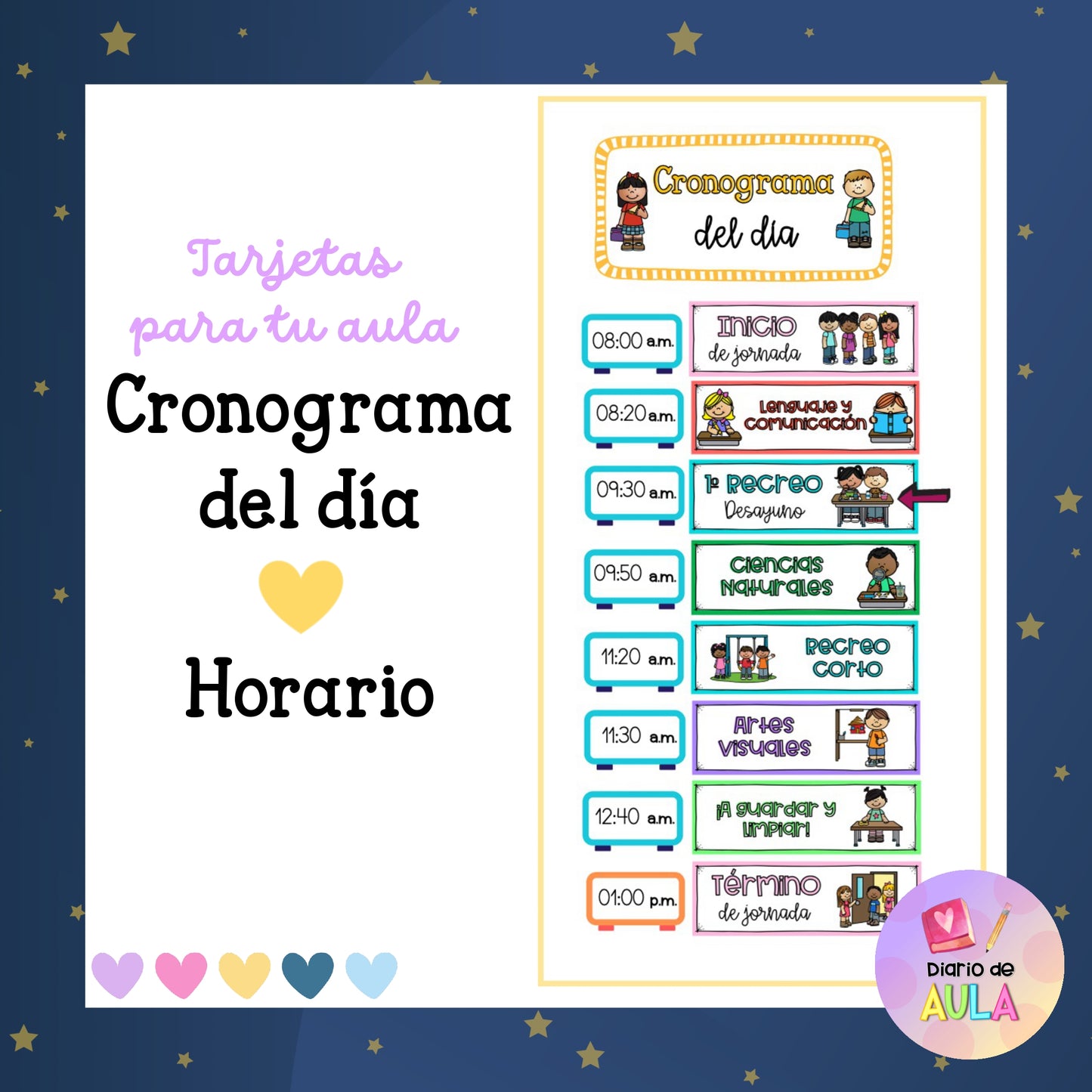 Cronograma del día - Horario